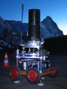 Digital zenith camera surveying the gravity field in the Swiss Alps (2003)